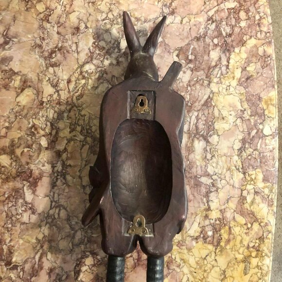 ALEXANDRAS ACCENTS Black Forest Rabbit Hare Fox Hunt Whip Holder Coat/Towel Hook - Picture 10 of 10